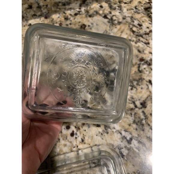 Vtg Fire-King Glass Philbe Sapphire Blue Rectangular Baker with Lid 1 Pint USA - Picture 5 of 11